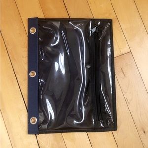 Navy Blue 3 Ring Binder Pencil Case